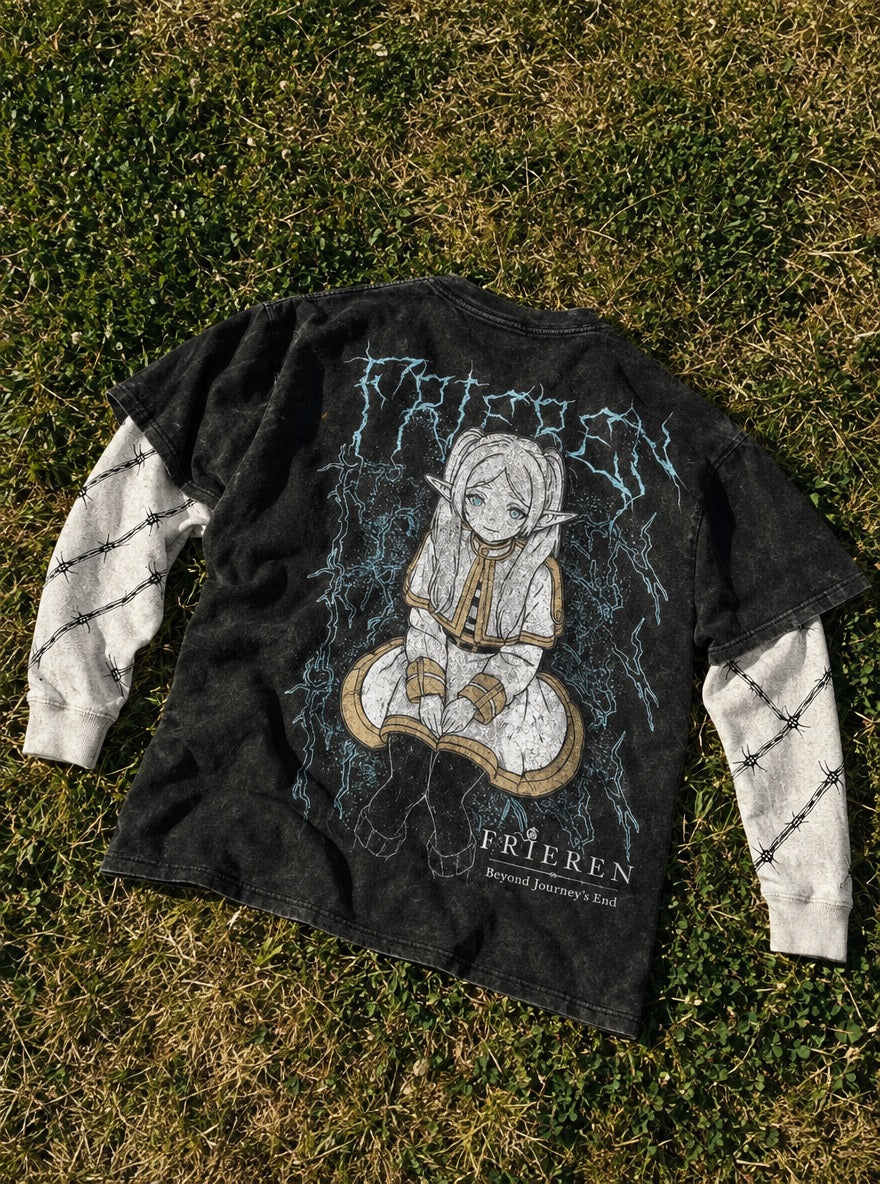 Frieren Ice Metal – Double Sleeves – flat-lay | Frieren