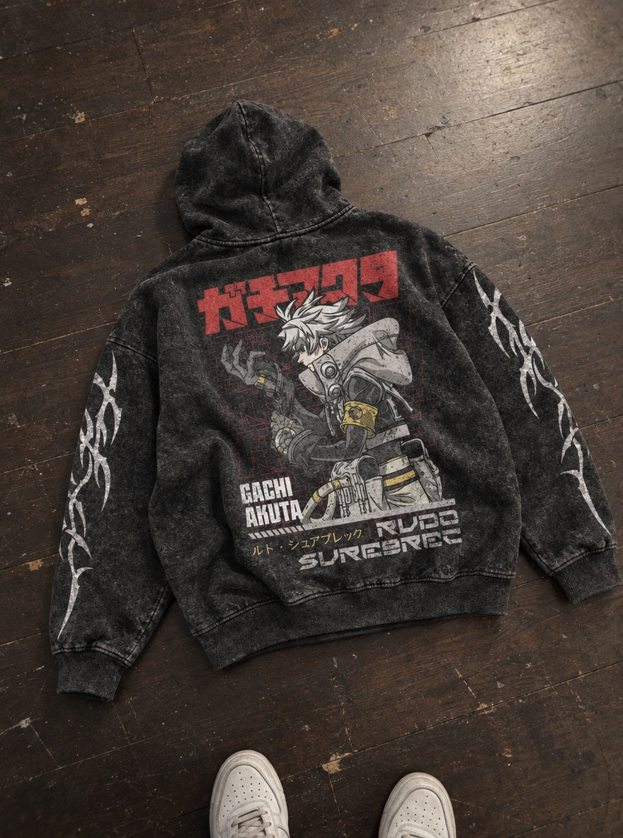 Rudo Surebrec – Hoodie – flat-lay | Gachiakuta