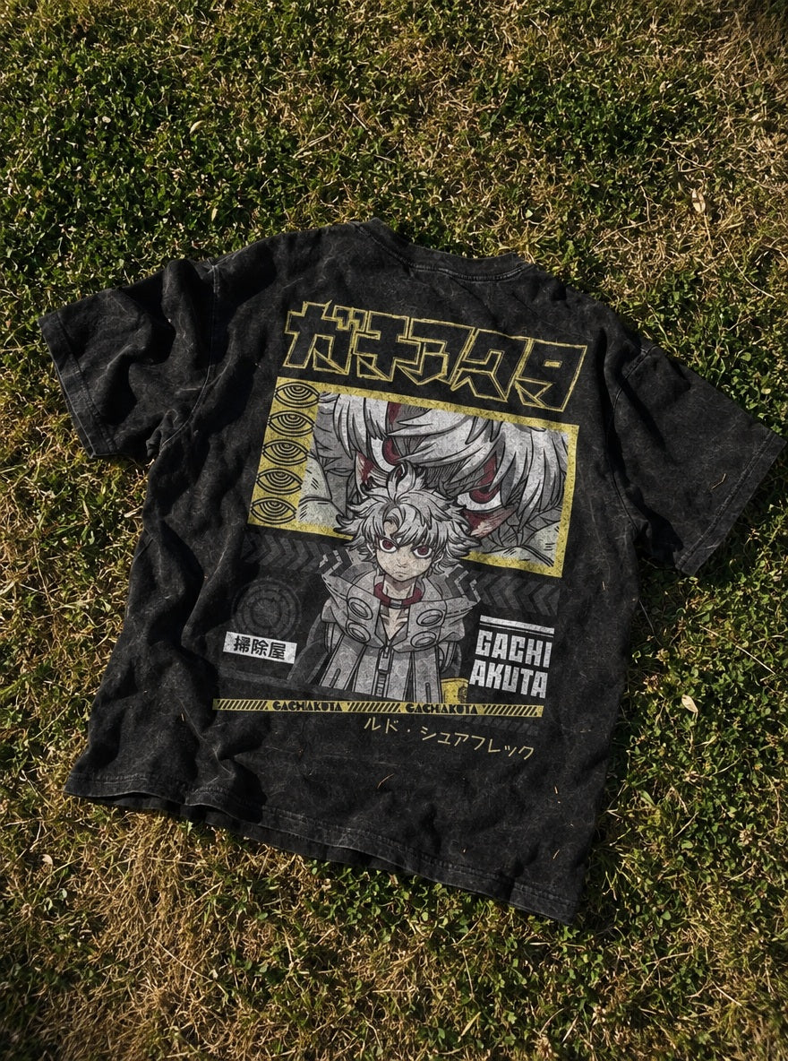 Rudo Cleaner ID – T-Shirt – flat-lay | Gachiakuta