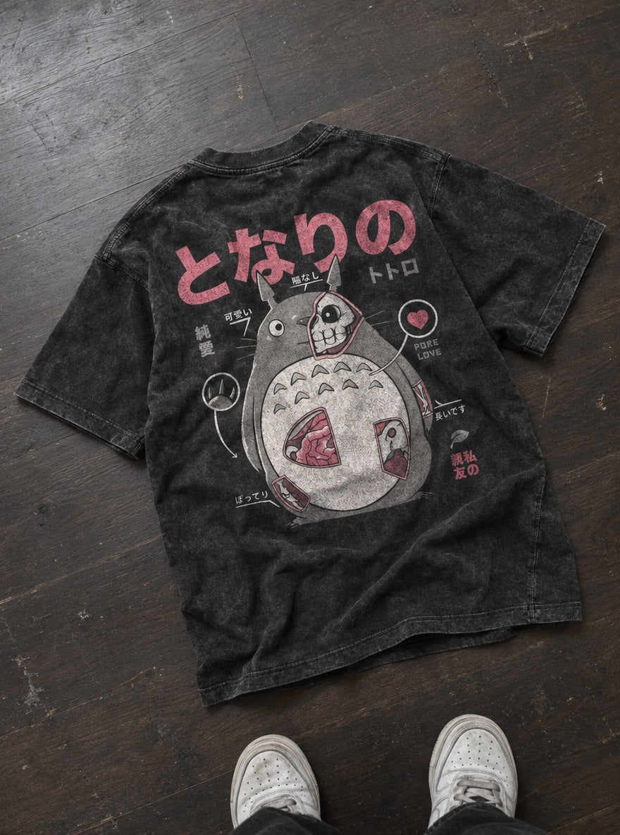 Totoro Anatomy – T-Shirt – flat-lay | Ghibli