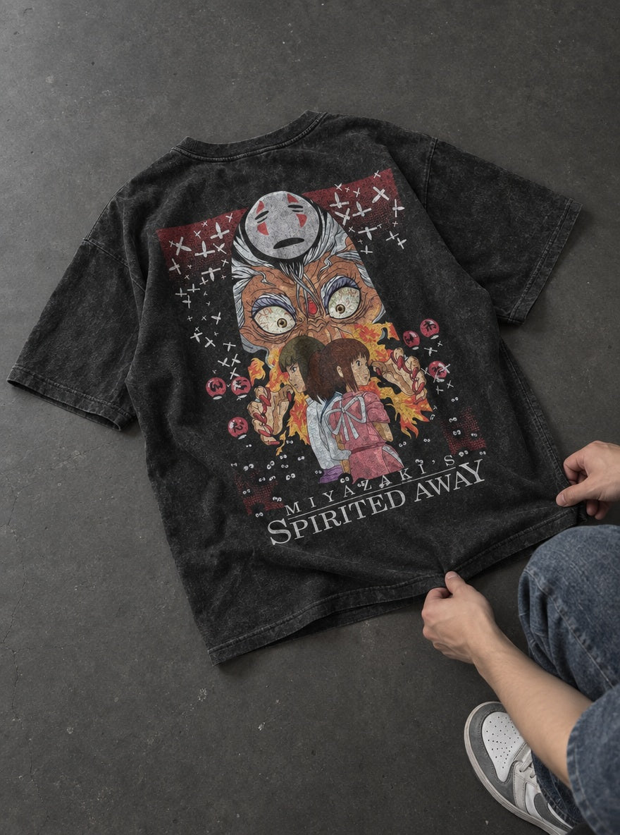 Yubaba's Glare – T-Shirt – flat-lay | Ghibli
