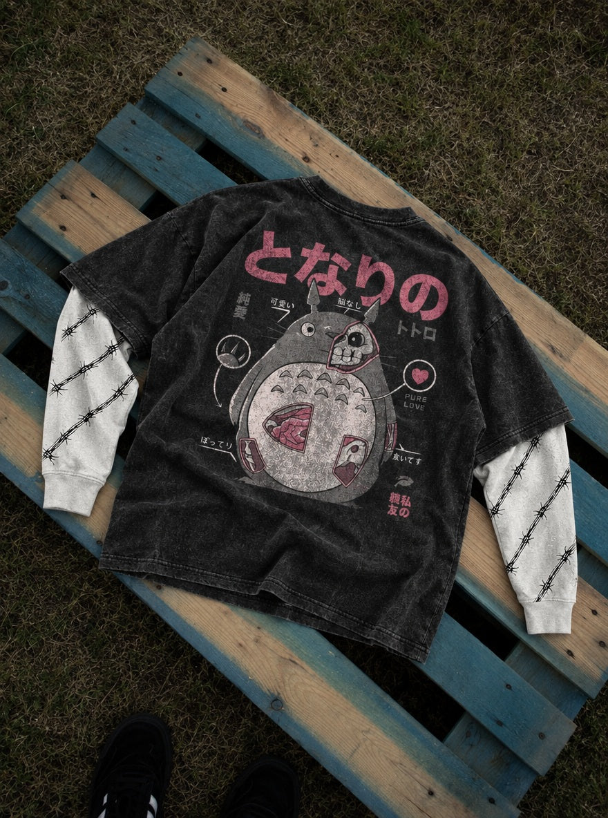 Totoro Anatomy – Double Sleeves – flat-lay | Ghibli