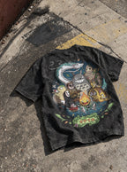 Calcifer Campfire – T-Shirt – flat-lay | Ghibli