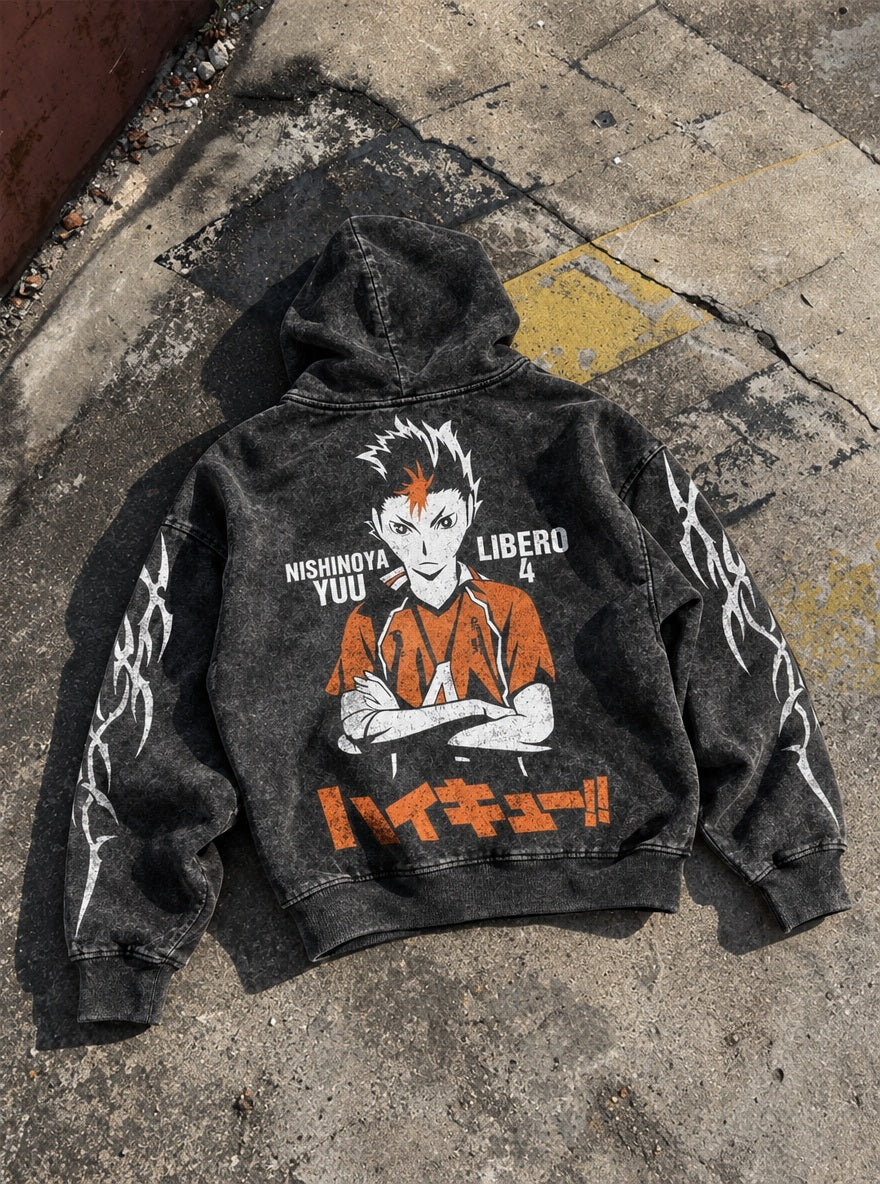 Nishinoya Libero – Hoodie – flat-lay | Haikyuu