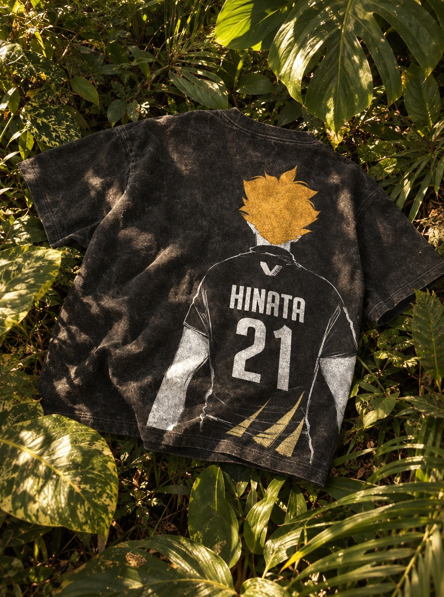 Hinata Number 21 – T-Shirt – flat-lay | Haikyuu