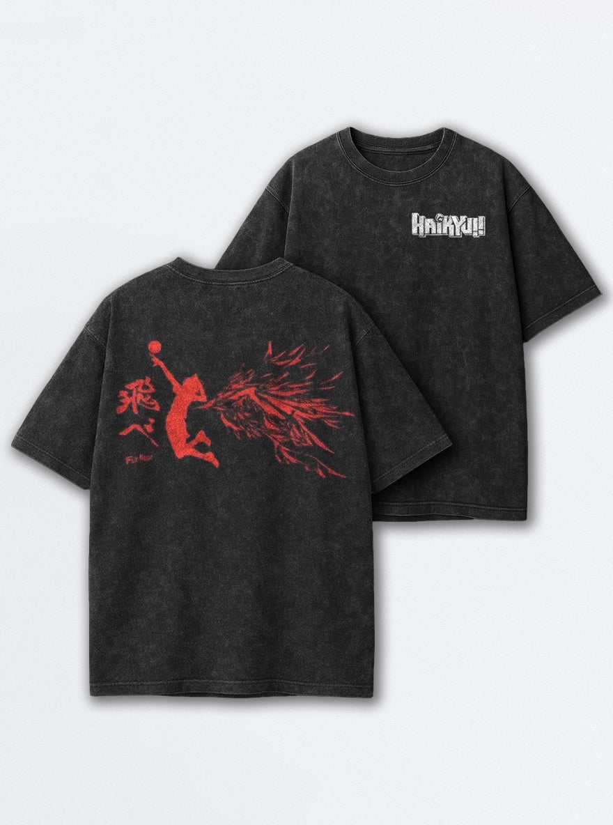 Hinata Crimson Leap – T-Shirt – mockup | Haikyuu