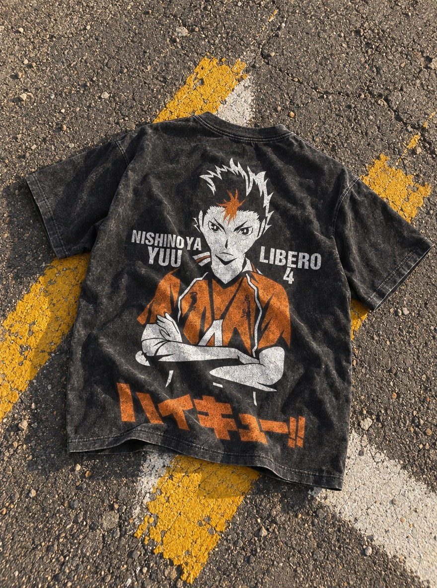 Nishinoya Libero – T-Shirt – flat-lay | Haikyuu
