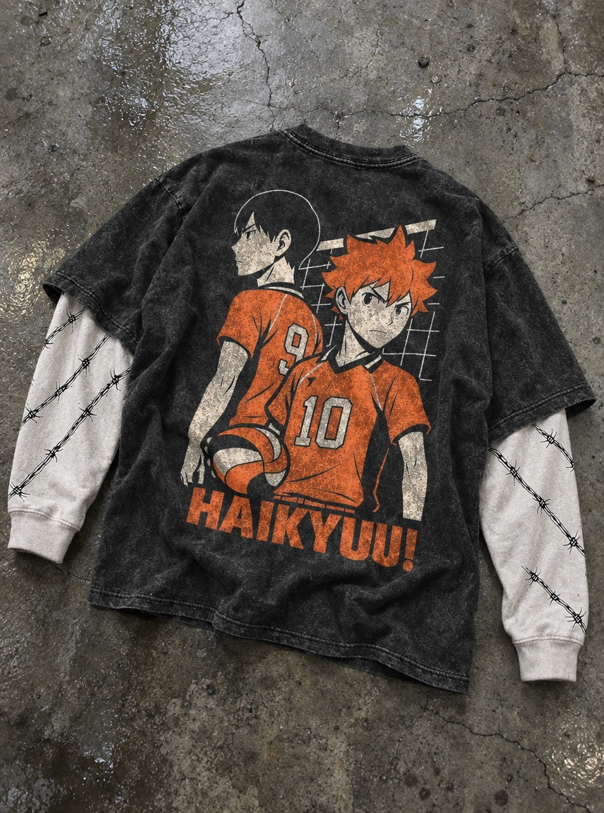Freak Duo – Double Sleeves – flat-lay | Haikyuu