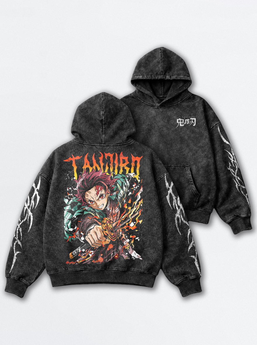 Scarred Flame – Hoodie – mockup | Demon Slayer