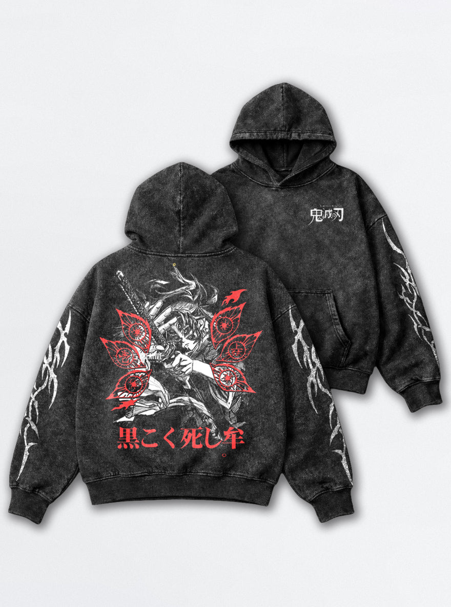 Crimson Gaze – Hoodie – mockup | Demon Slayer