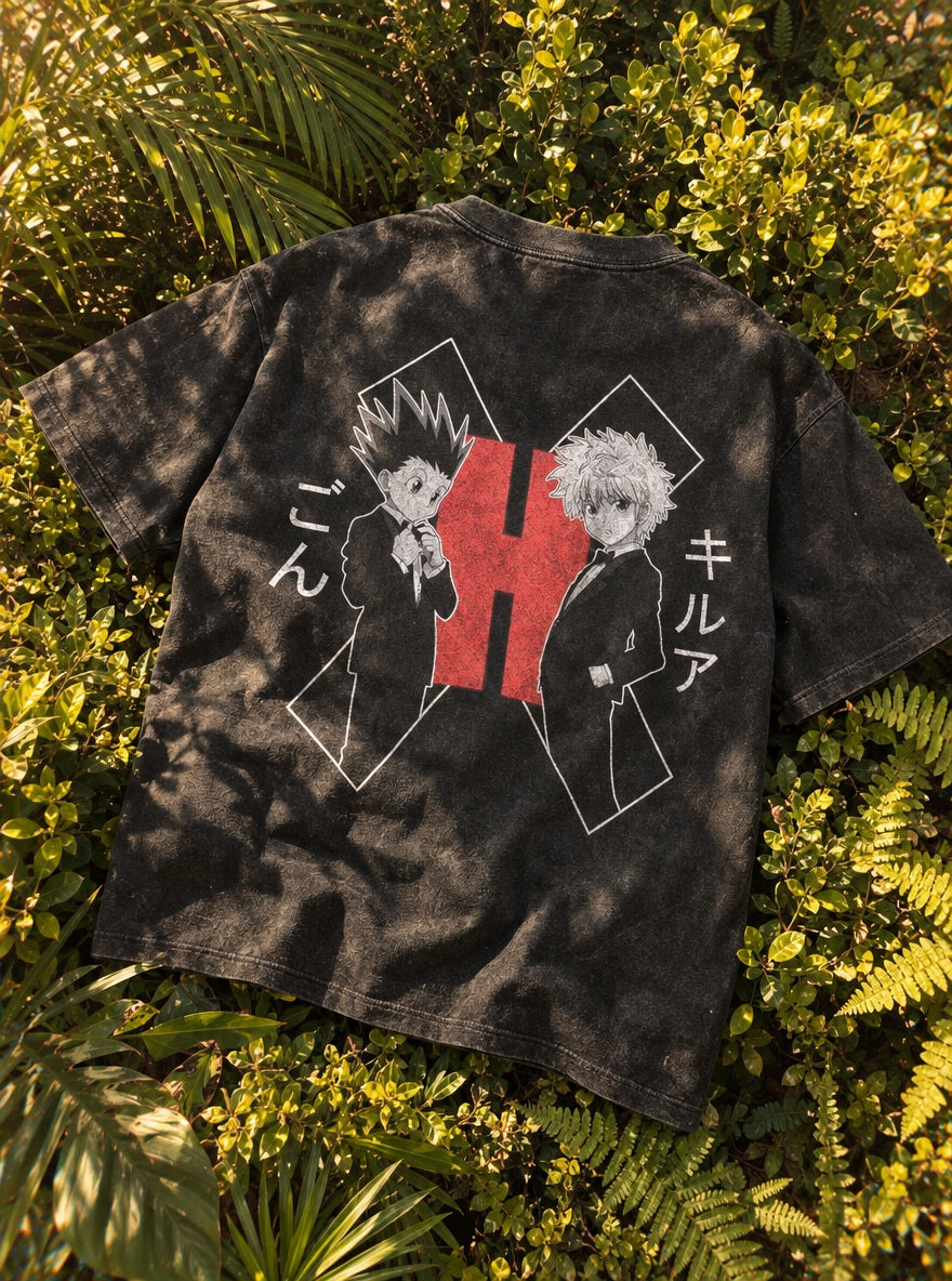 Gon & Killua Suits – T-Shirt – flat-lay | Hunter x Hunter