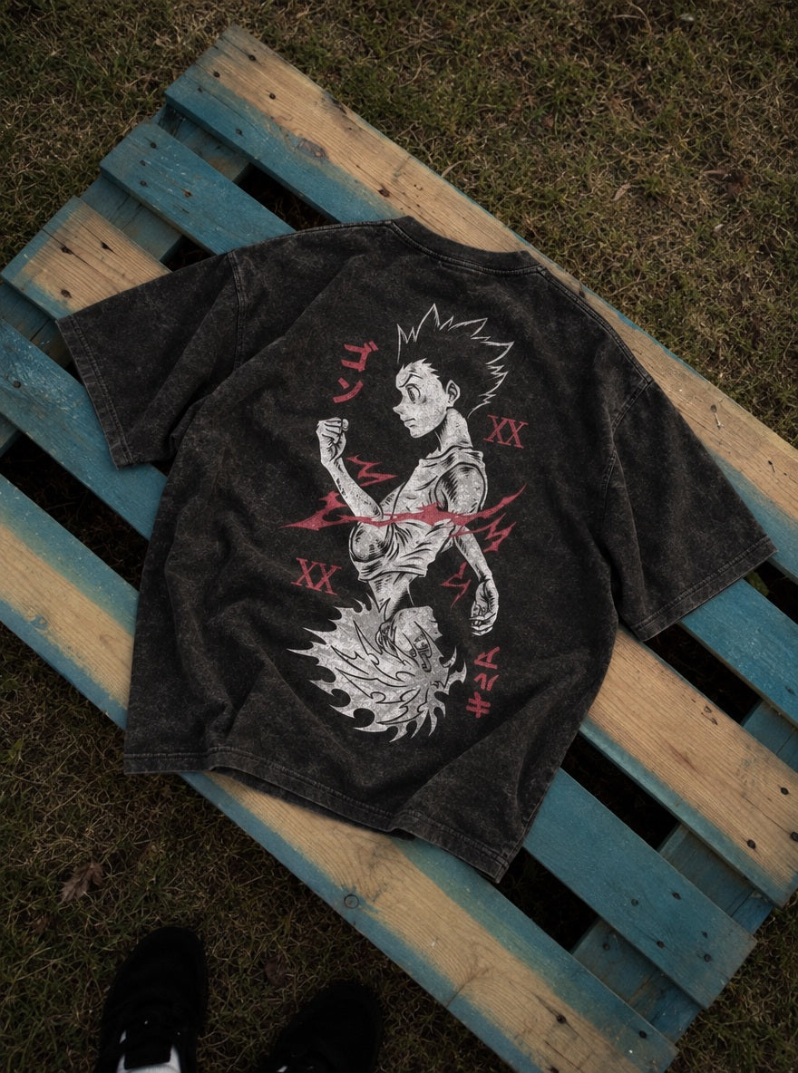 Gon & Killua Mirror – T-Shirt – flat-lay | Hunter x Hunter