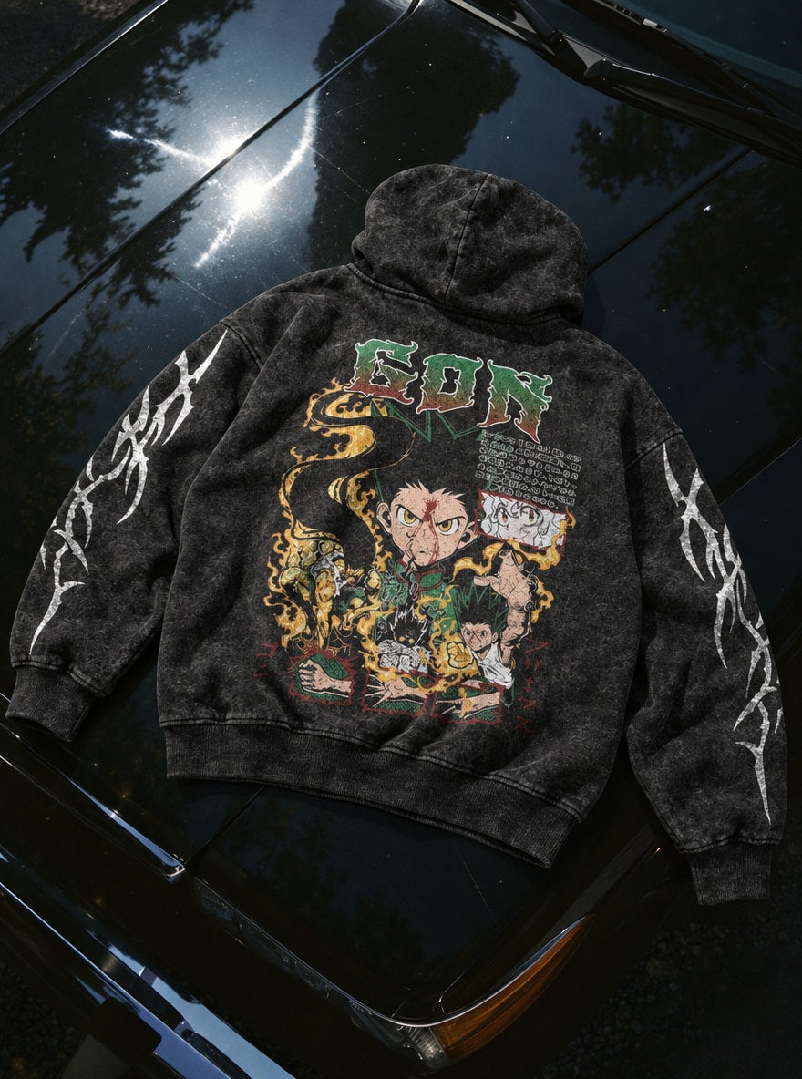 Gon Freecss – Hoodie – flat-lay | Hunter x Hunter