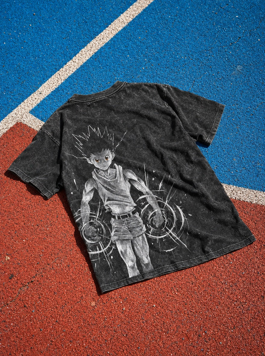 Gon Aura Fists – T-Shirt – flat-lay | Hunter x Hunter
