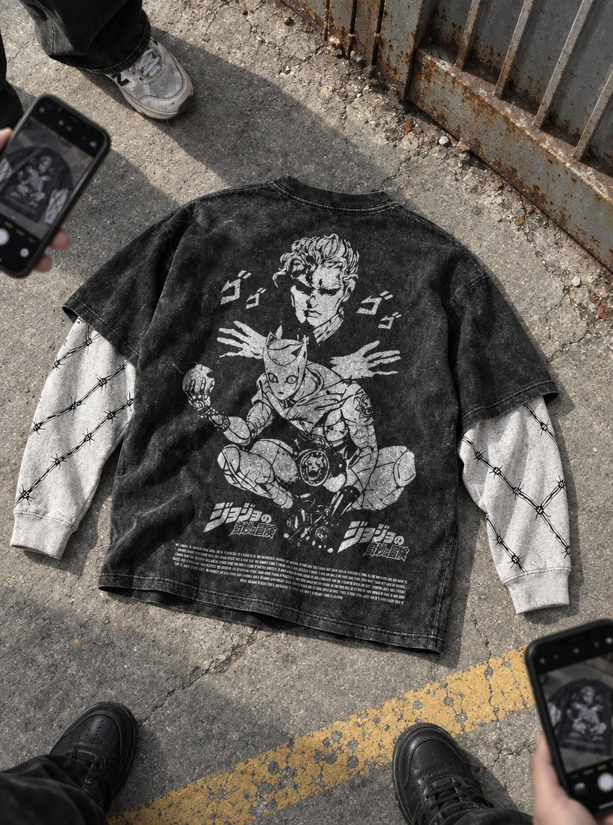 Killer Queen – Double Sleeves – flat-lay | JoJo