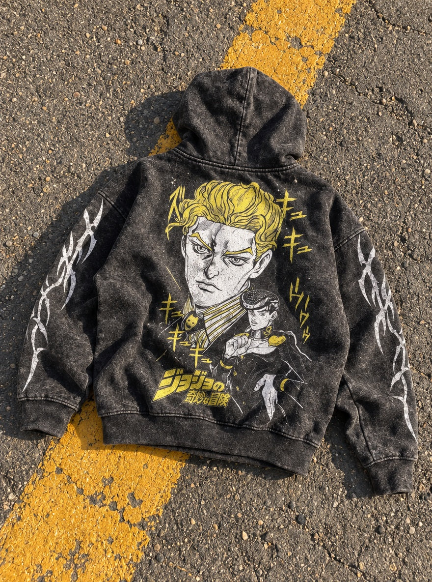 Kira & Josuke – Hoodie – flat-lay | JoJo