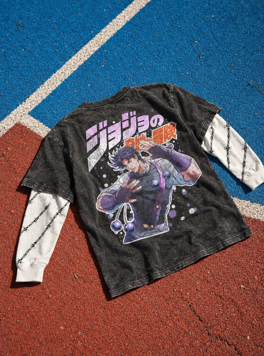 Joseph Joestar – Double Sleeves – flat-lay | JoJo