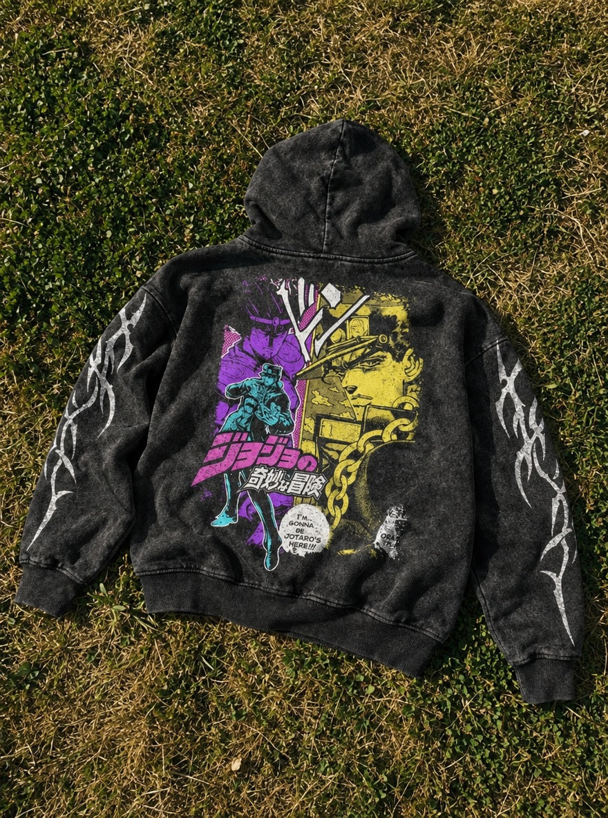 Jotaro's Here – Hoodie – flat-lay | JoJo