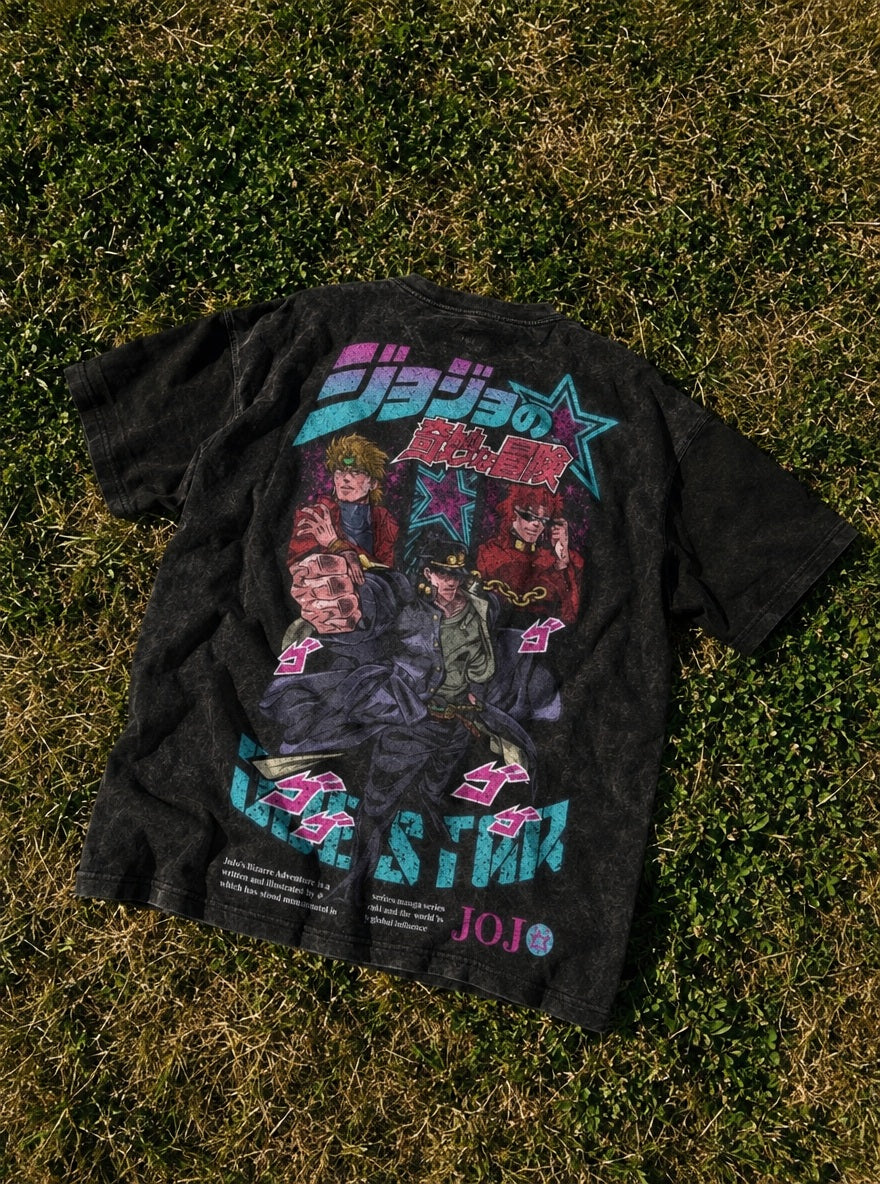 Joestar Showdown – T-Shirt – flat-lay | JoJo