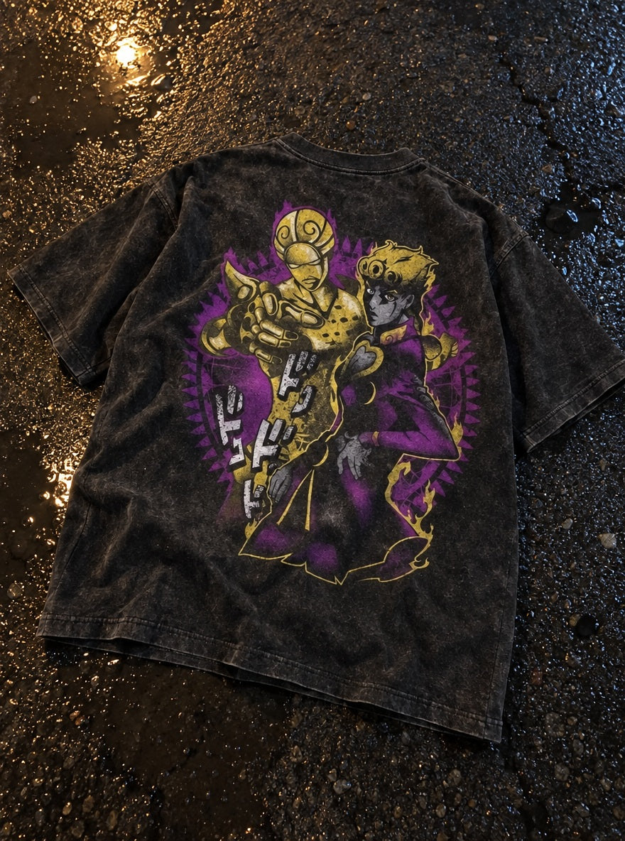 Giorno Gold Experience – T-Shirt – flat-lay | JoJo