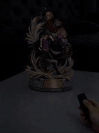 Jotaro and Star Platinum Mist Diffuser Figure – switching on with the remote, light and mist (animated) | JoJo