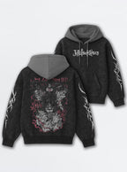 Choso Piercing Blood – Black & Grey Hoodie – mockup | Jujutsu Kaisen