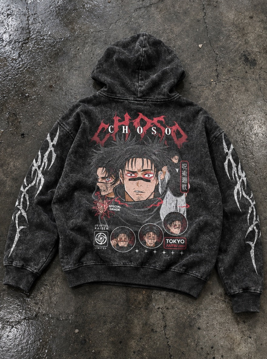 Choso – Hoodie – flat-lay | Jujutsu Kaisen