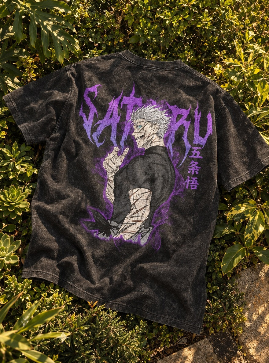 Gojo Hollow Purple – T-Shirt – flat-lay | Jujutsu Kaisen