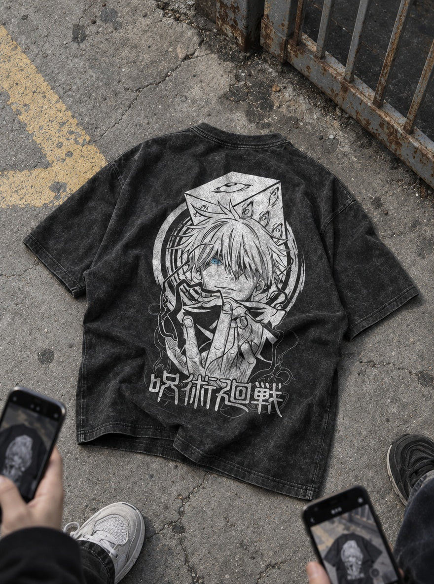 Gojo Prison Realm – T-Shirt – flat-lay | Jujutsu Kaisen