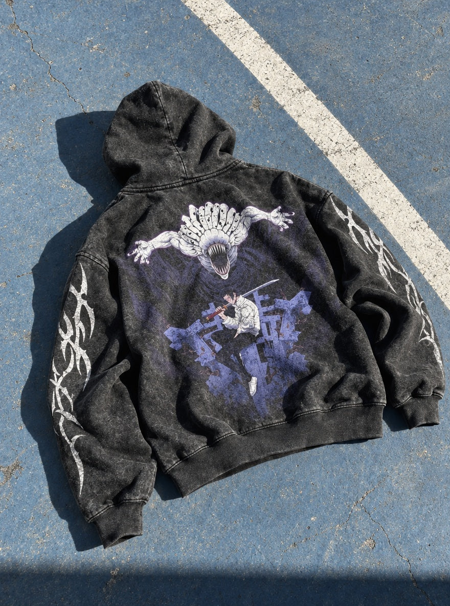 Yuta & Rika – Hoodie – flat-lay | Jujutsu Kaisen