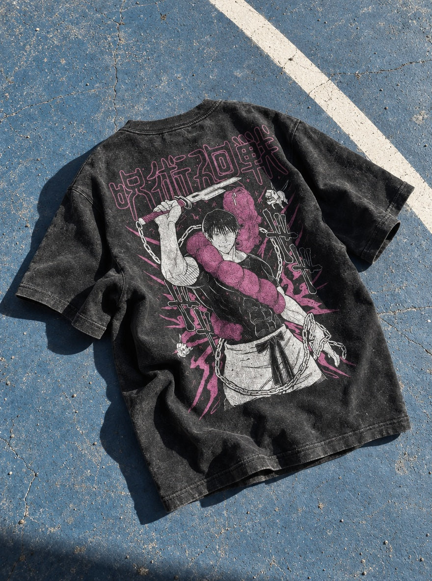 Toji Chain – T-Shirt – flat-lay | Jujutsu Kaisen