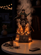 Levi Ackerman Mist Diffuser Figure – mist in a dark room (animated) | Attack on Titan