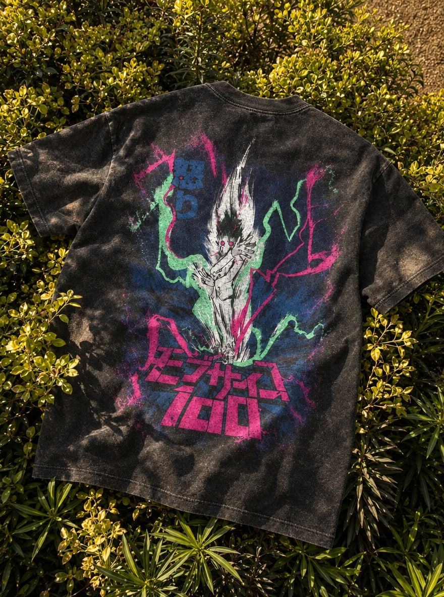 Mob Fury – T-Shirt – flat-lay | Mob Psycho 100