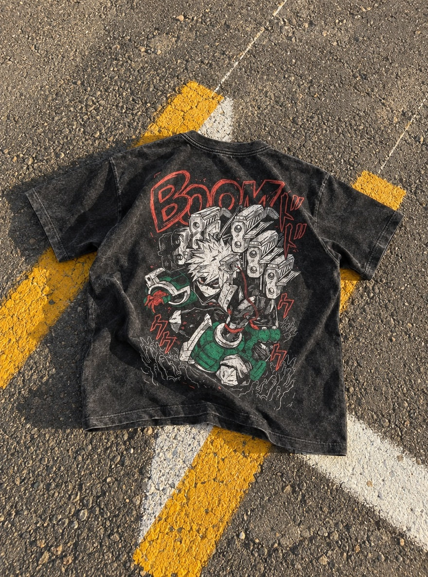 Bakugo Boom – T-Shirt – flat-lay | My Hero Academia