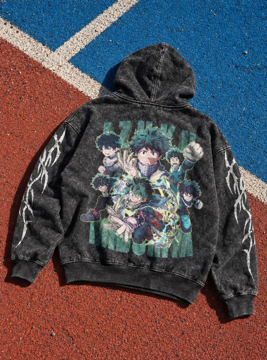Izuku Midoriya – Hoodie – flat-lay | My Hero Academia