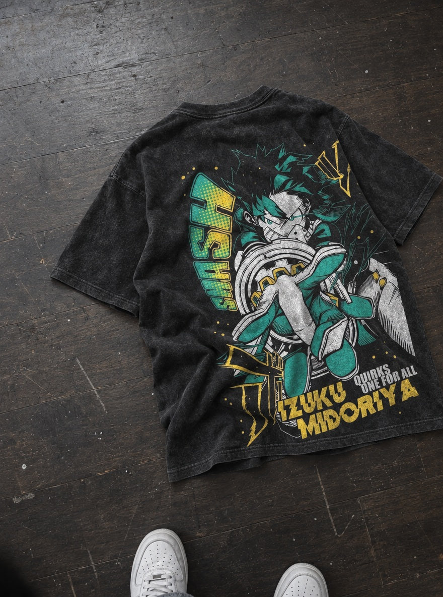 Deku Smash – T-Shirt – flat-lay | My Hero Academia