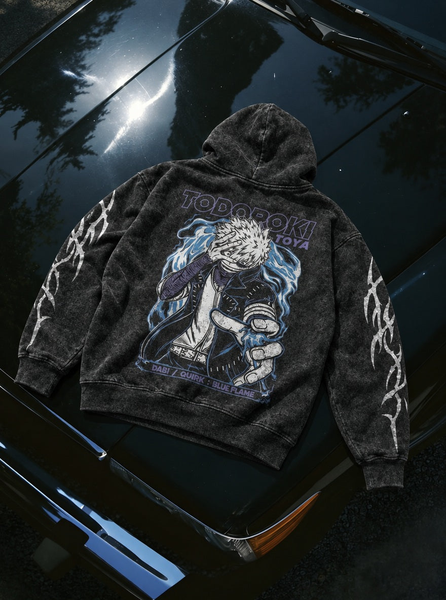 Dabi Blueflame – Hoodie – flat-lay | My Hero Academia