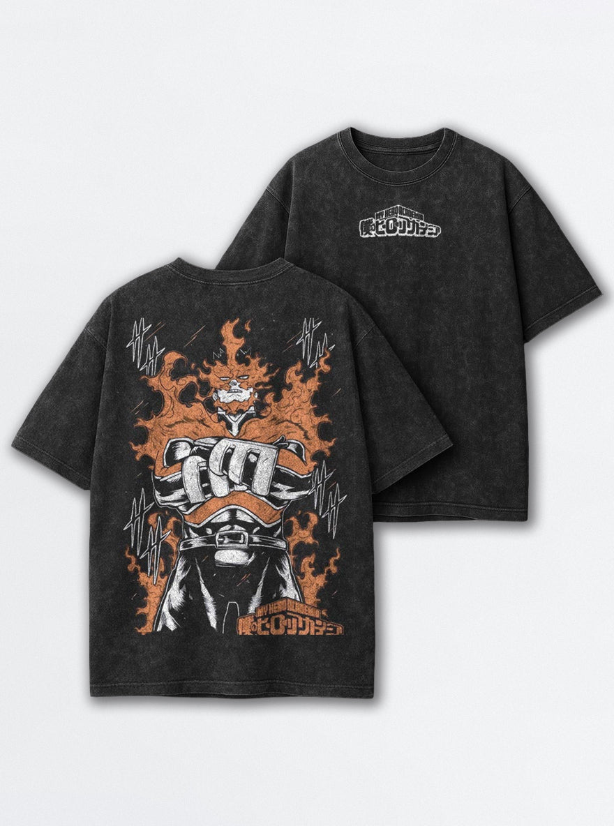 Endeavor Flames – T-Shirt – mockup | My Hero Academia