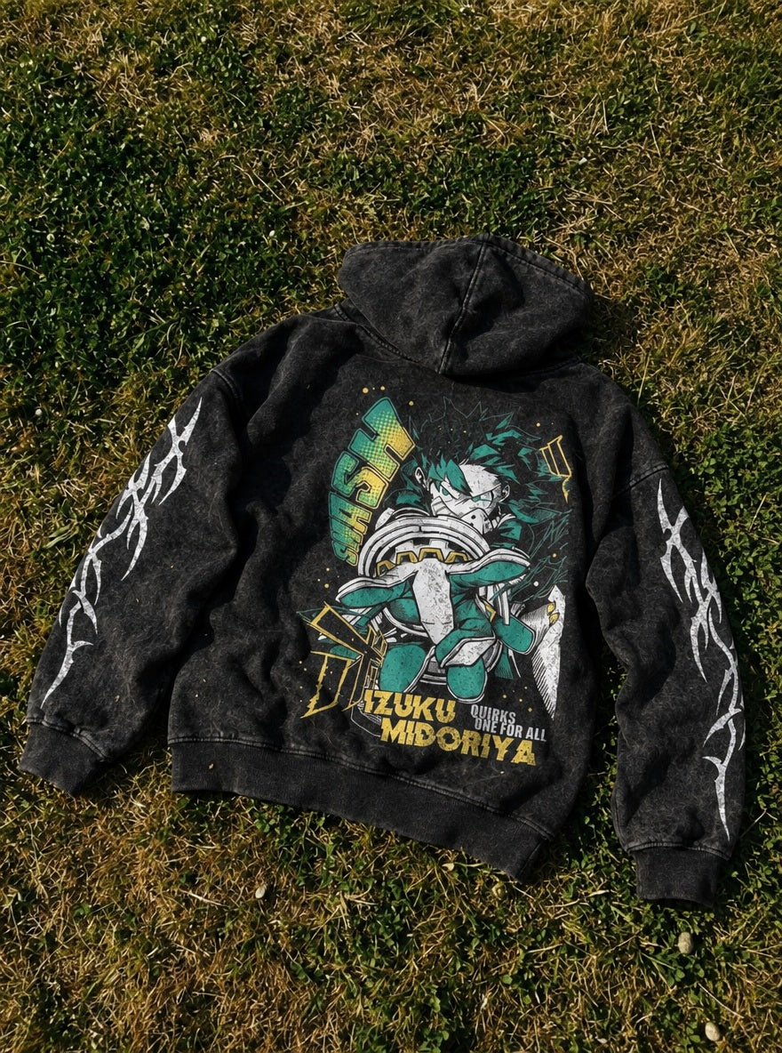 Deku Smash – Hoodie – flat-lay | My Hero Academia