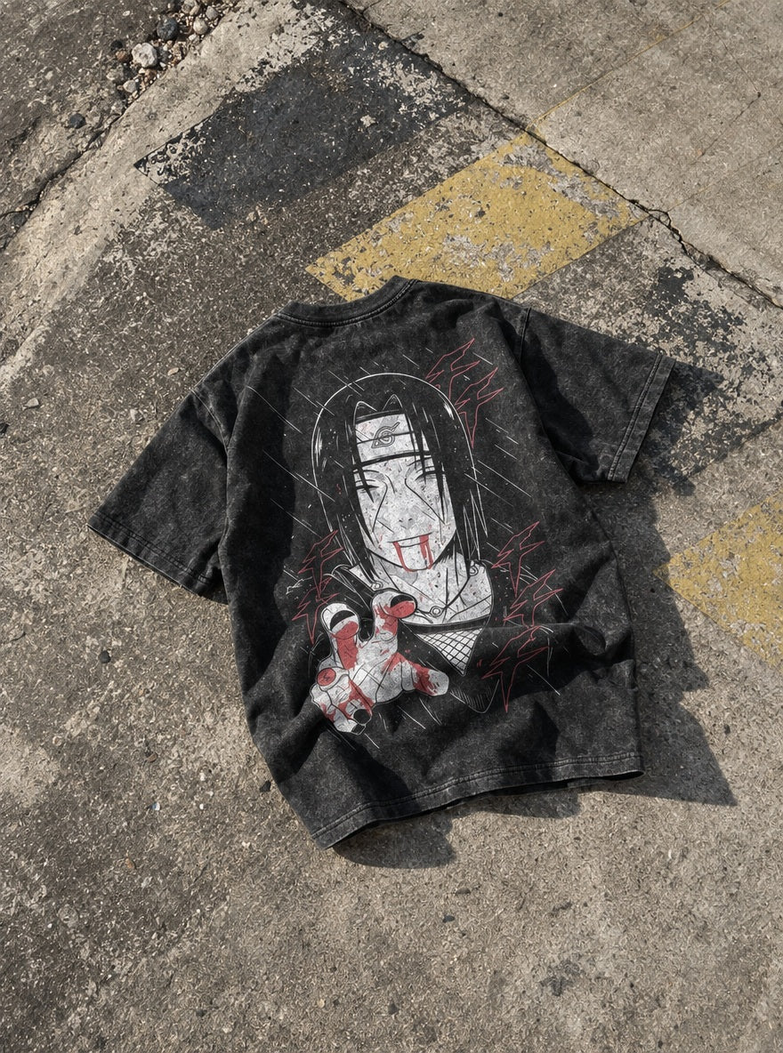Itachi Farewell – T-Shirt – flat-lay | Naruto