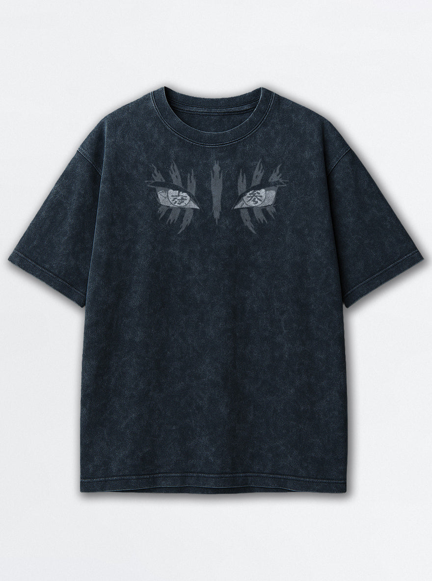 Akaza Eyes – Navy Blue T-Shirt – mockup | Demon Slayer