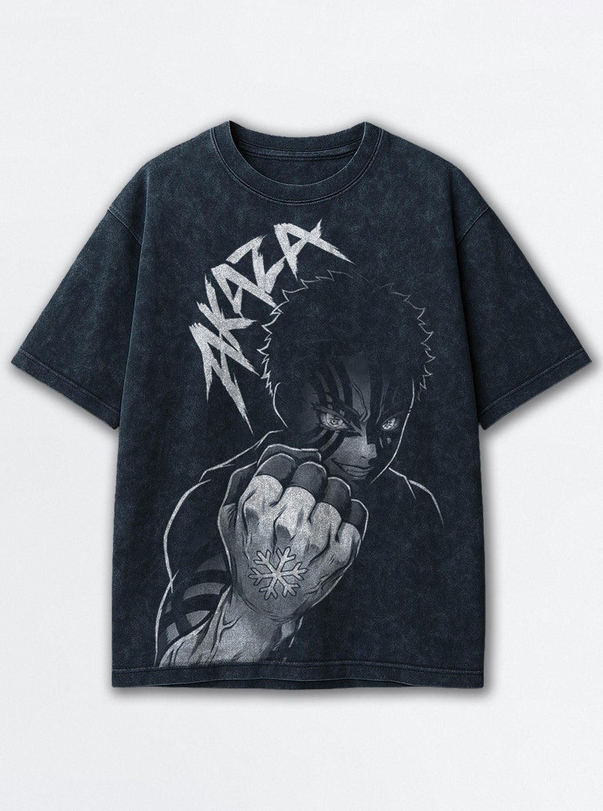 Akaza Fist – Navy Blue T-Shirt – mockup | Demon Slayer