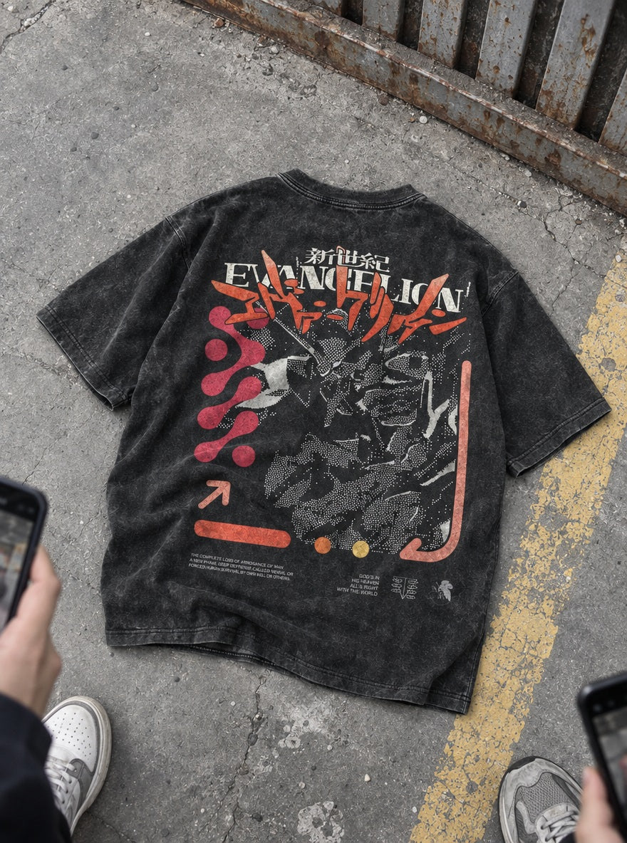 Nerv Motto – T-Shirt – flat-lay | Neon Genesis Evangelion