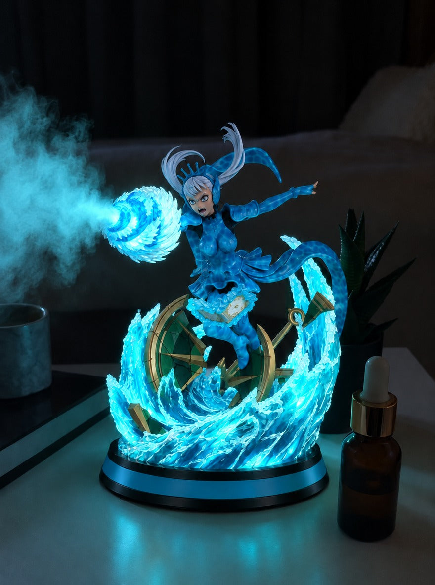 Noelle Silva Water Magic Mist Diffuser Figure – glowing with mist at night | Black Clover