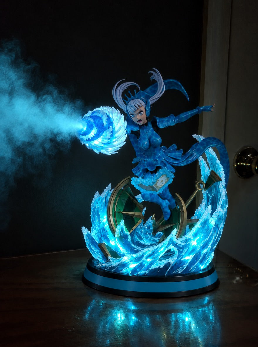 Noelle Silva Water Magic Mist Diffuser Figure – lit with mist in a room at night | Black Clover