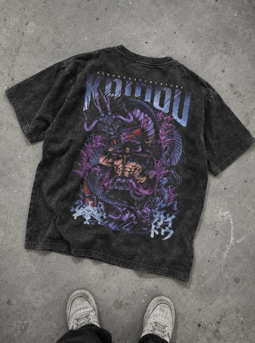 Beast King Kaido – T-Shirt – flat-lay | One Piece