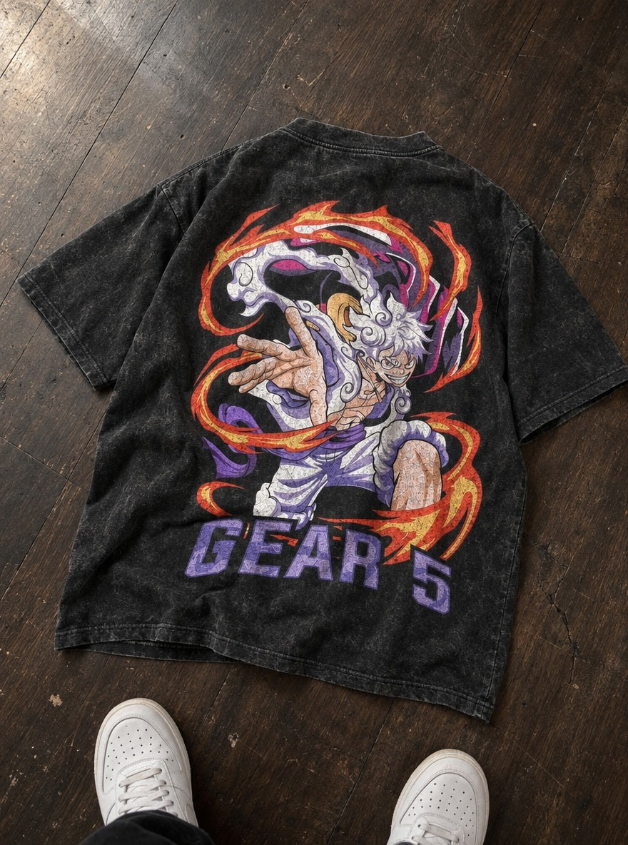 Gear 5 Awakening – T-Shirt – flat-lay | One Piece