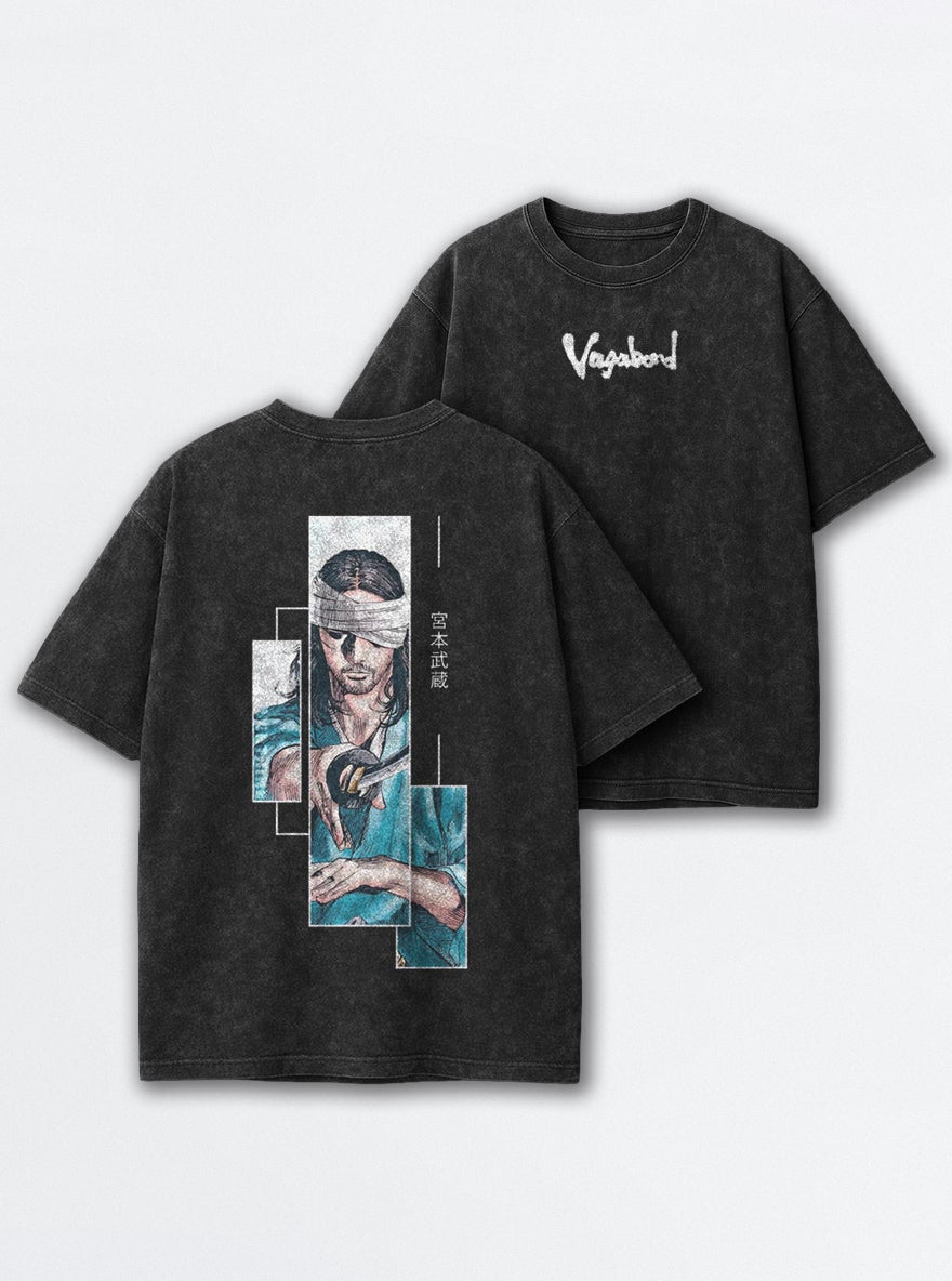 Blindfold Musashi – T-Shirt – mockup | Vagabond