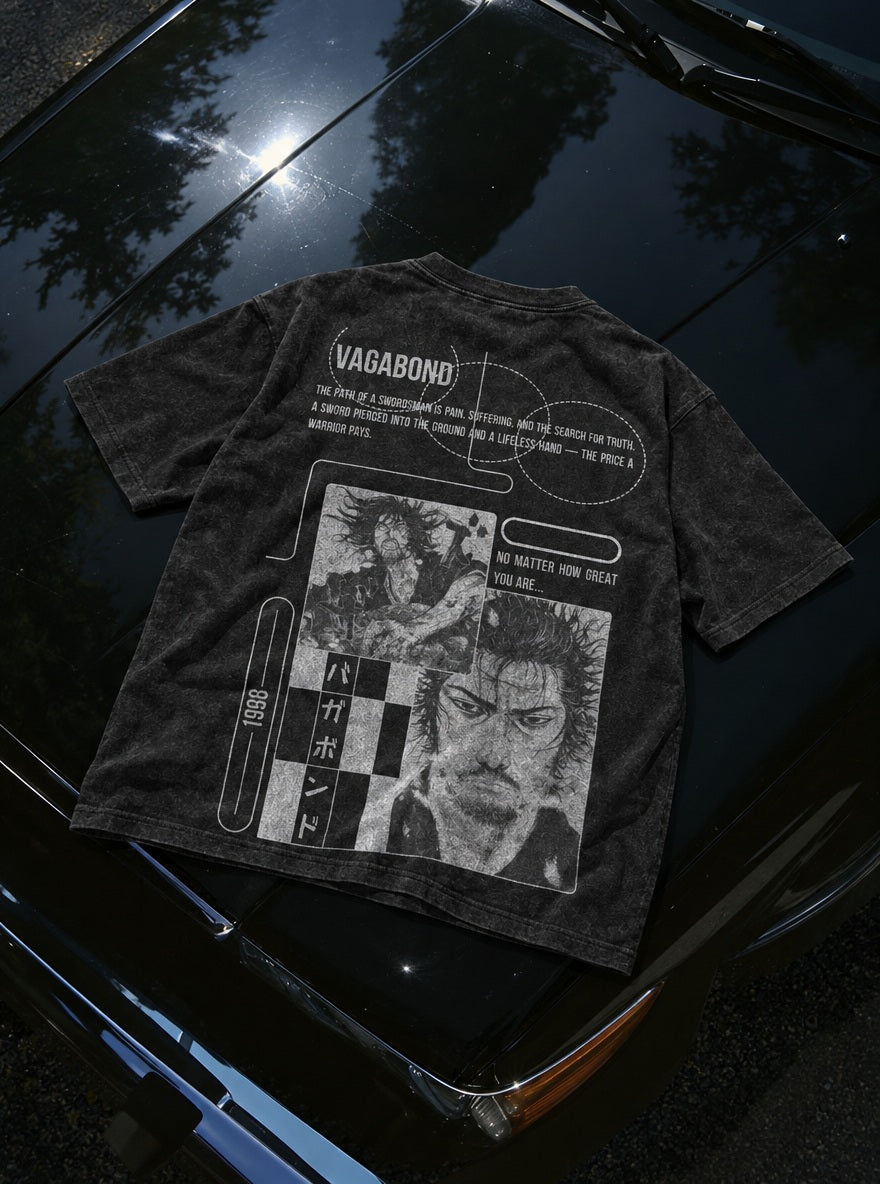 Musashi Stare – T-Shirt – flat-lay | Vagabond