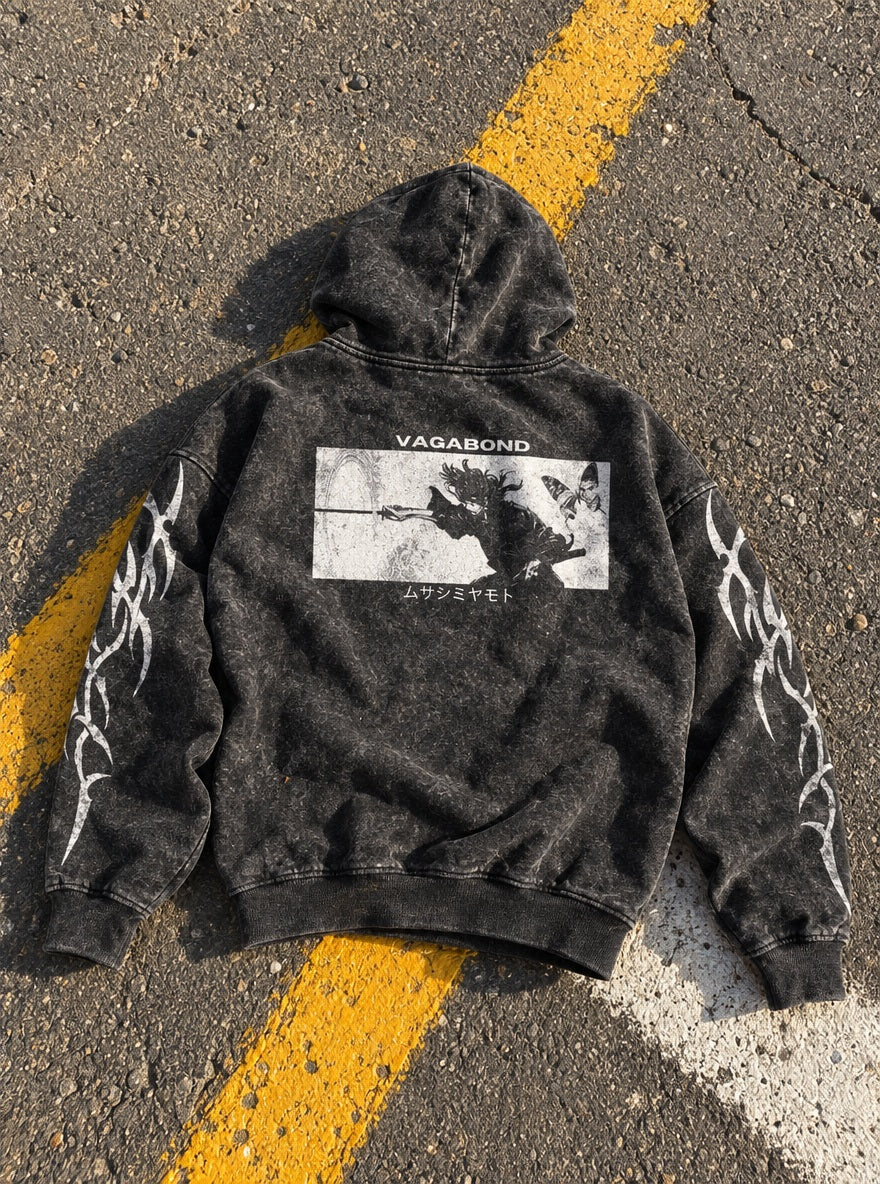 Butterfly Slash – Hoodie – flat-lay | Vagabond